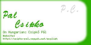 pal csipko business card