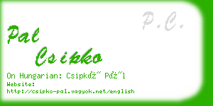 pal csipko business card